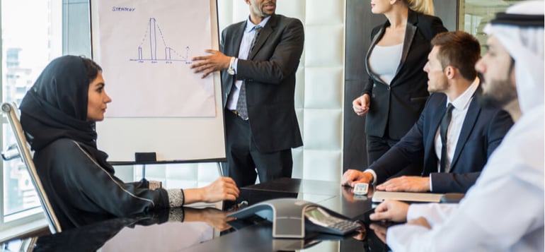 Property business meeting in Dubai